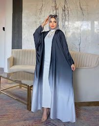 Middle Eastern Casual Long Dress Muslim Ramadan Color-Contrast Waistband Tuck-in Headed Elegant Outing Dress Abaya (without Headscarf)
